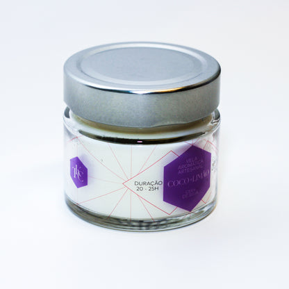Vela - Aroma Coco + Limão - Selo Roxo