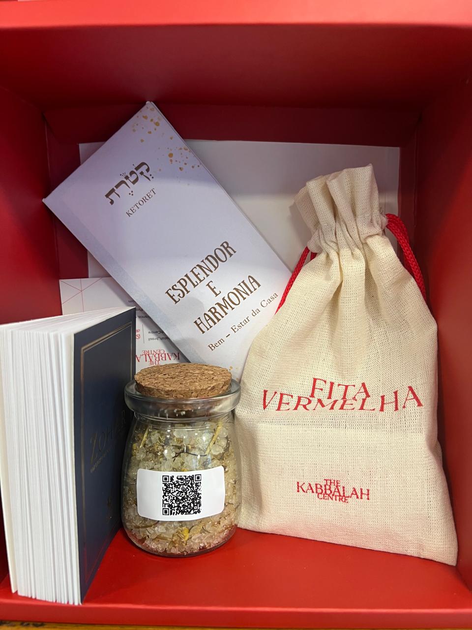 KIT BEM ESTAR: Incenso e Meditação Ketoret + Pinchas + Fita Verm. + Escalda pés