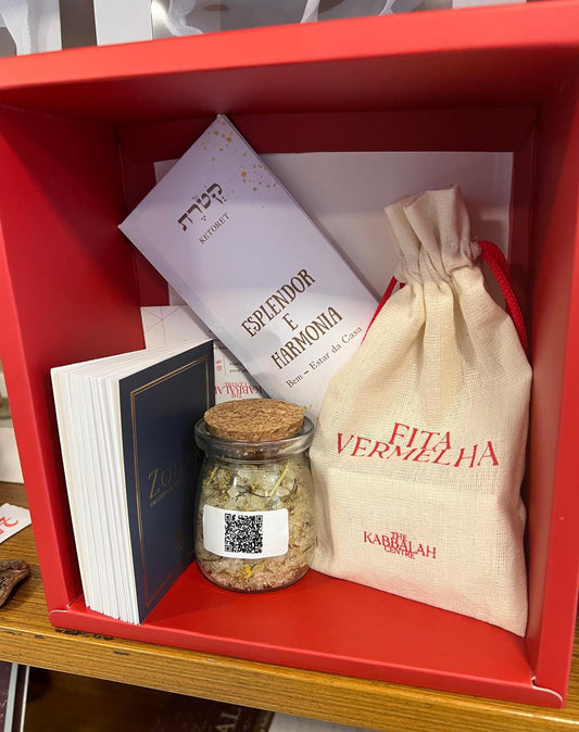 KIT BEM ESTAR: Incenso e Meditação Ketoret + Pinchas + Fita Verm. + Escalda pés