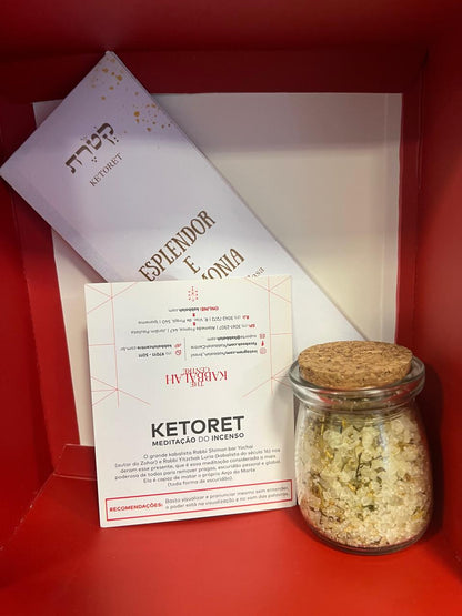 KIT BEM ESTAR: Incenso e Meditação Ketoret + Pinchas + Fita Verm. + Escalda pés